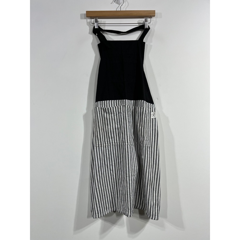 Williams Sonoma Open Kitchen Apron Classic Striped Cotton Chef Bib Pockets OS